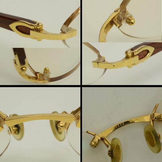 Authentic Cartier Rimless Sunglasses 50 19 135b B… - image 9