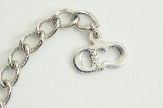 Authentic Christian Dior Pink Trotter Necklace Signature No