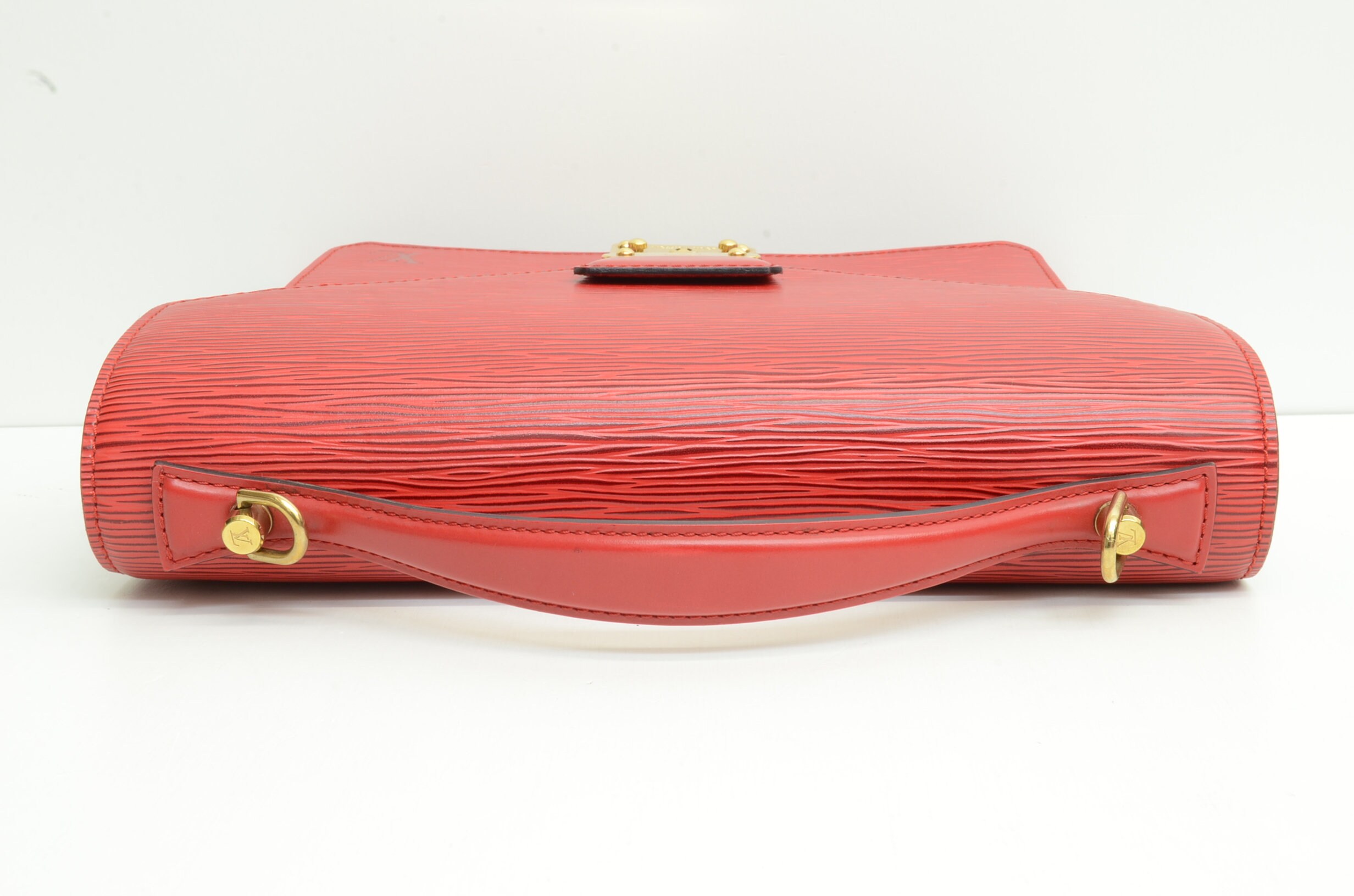 LOUIS VUITTON Monceau BB red epi leather bag - VALOIS VINTAGE PARIS