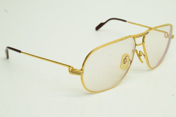 Authentic Cartier Vintage Eyeglasses Tank Louis 62 12… - Gem