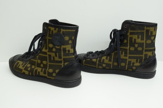 Authentic Fendi Zucca High Top Sneakers Classic S… - image 3