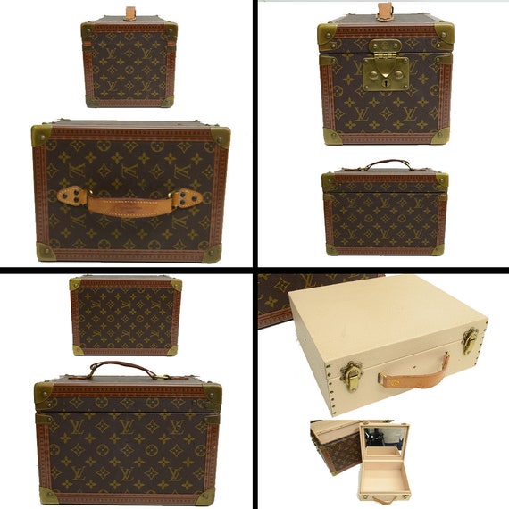 Louis Vuitton Monogram Vintage Vanity Trunk Bag Brown