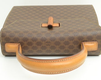 Authentic Celine Leather Handbag Vintage Monogram Signature Authentic Celine Leather Handbag Vintage Monogram Signature