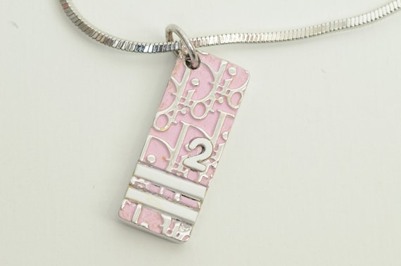 Authentic Christian Dior Pink Trotter Necklace Signature No Authentic Christian Dior Pink Trotter Necklace Signature No