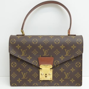 Authentic Louis Vuitton Concorde Vintage Leather Handbag Monogram Signature Logo Purse 0p5321