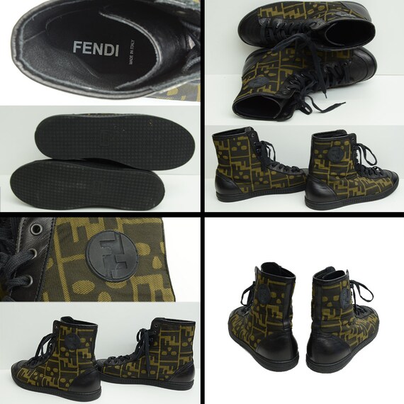 Authentic Fendi Zucca High Top Sneakers Classic S… - image 7