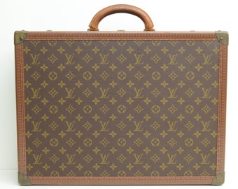 Authentic Louis Vuitton Cotteville 50 Vintage Monogram Signature Trunk Luggage Logo M Travel Case 0p4455