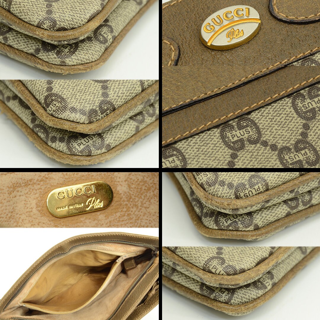 VIP SALE!!Gucciグッチ♪699409 Authentic Gucci Monogram Plus Signature Vintage Guccissima