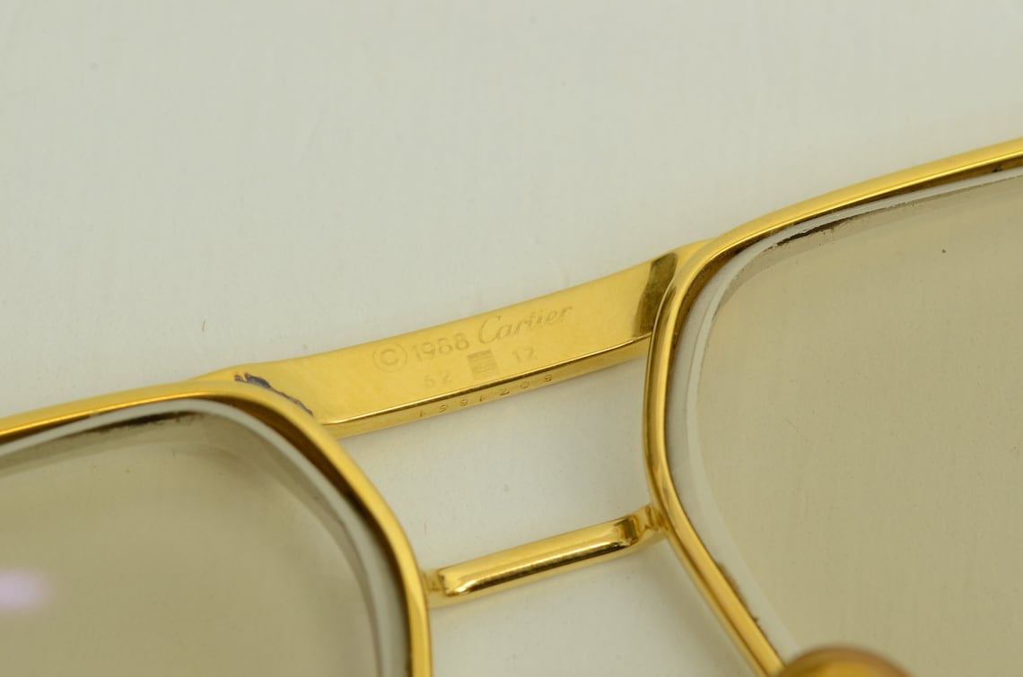 Authentic Cartier Vintage Eyeglasses Tank Louis 62 12 140 GP Etsy