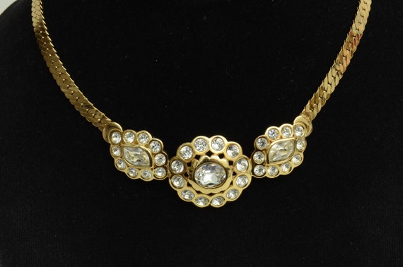 Authentic Christian Dior Vintage Necklace GP Rhin… - image 4
