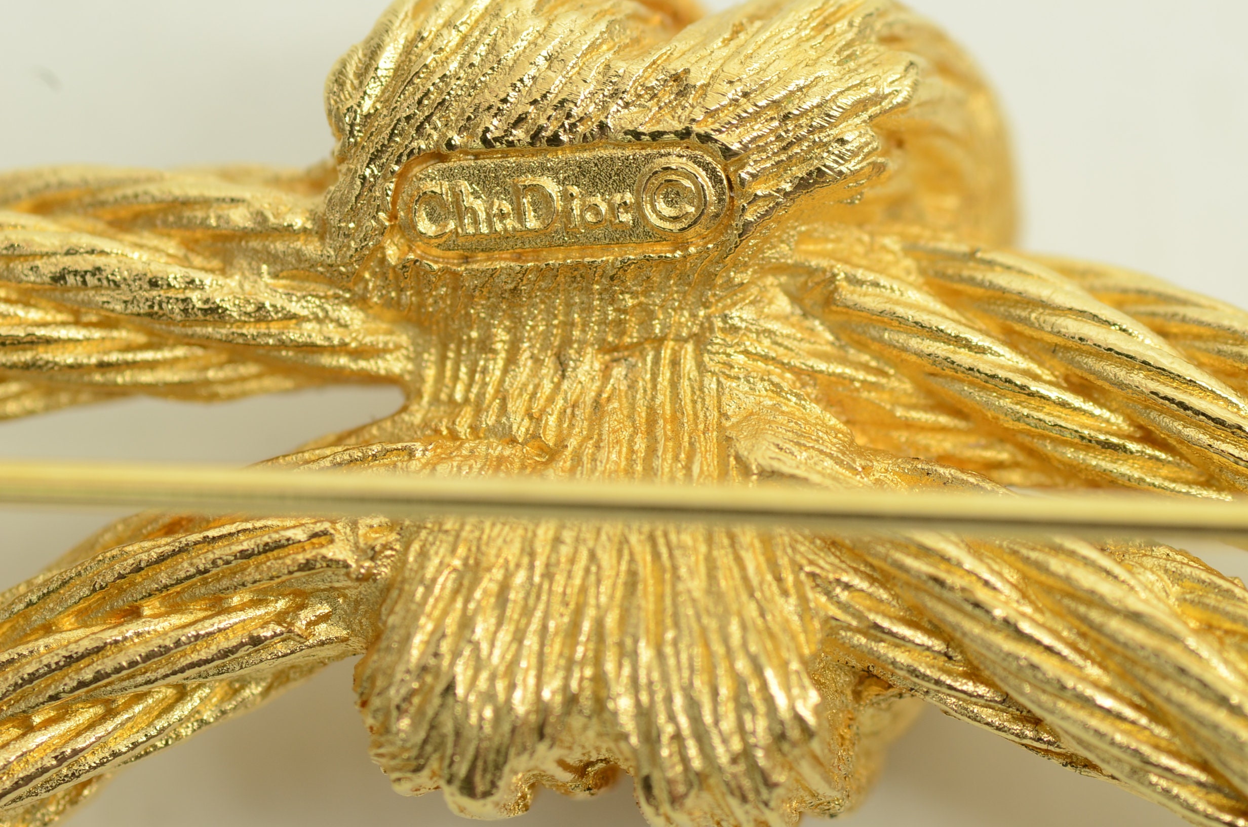 Authentic Christian Dior Brooch Gold Pin GP Signature Rope Etsy