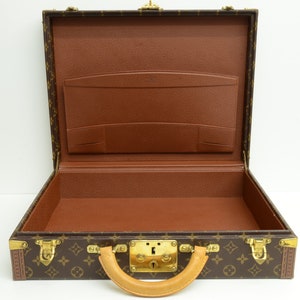Authentic Louis Vuitton President Briefcase 1st Edition Vintage Monogram Signature Logo Travel Case 0p4454