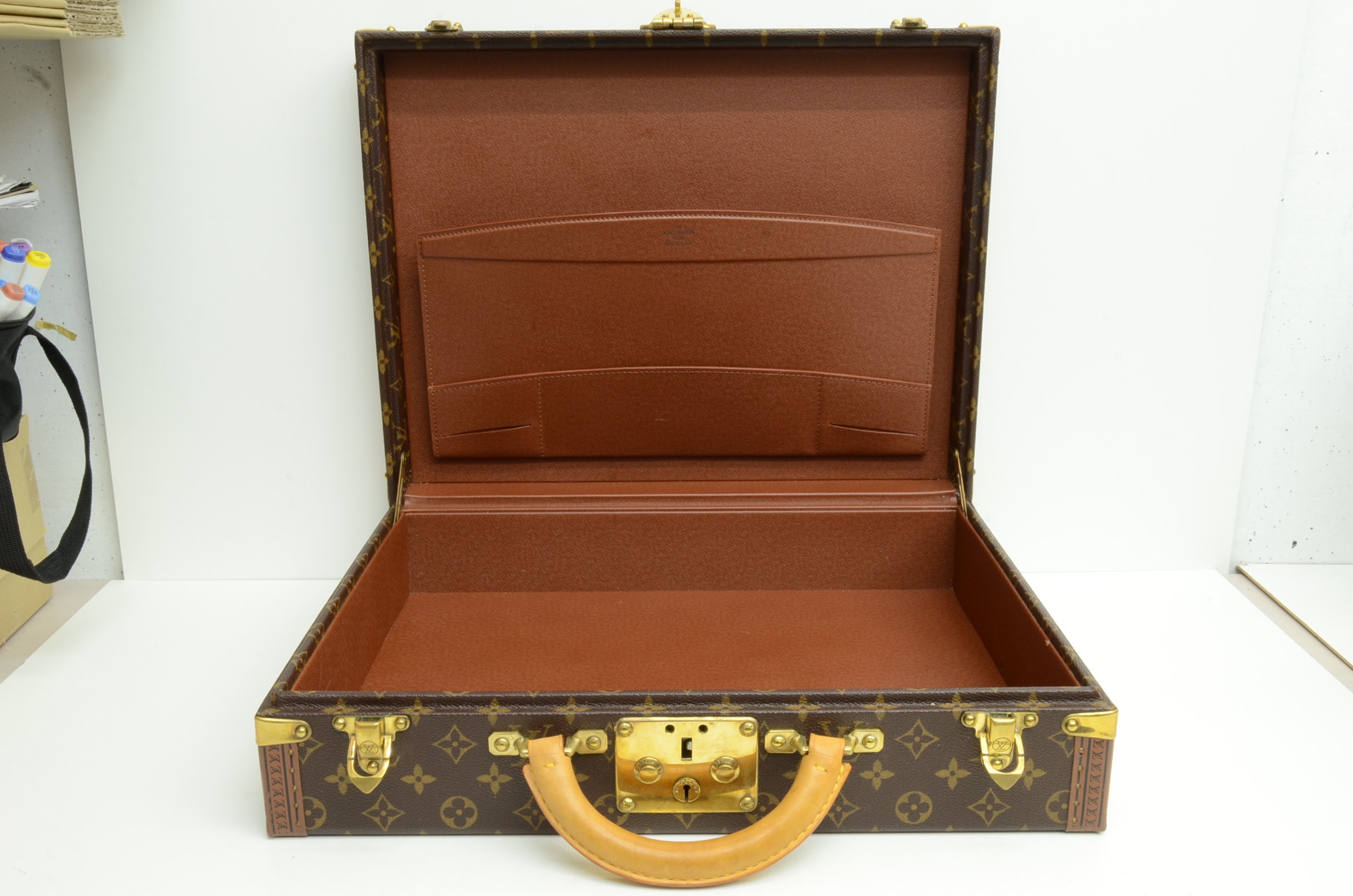 Auténtico Louis Vuitton President Maletín 1.ª edición Vintage