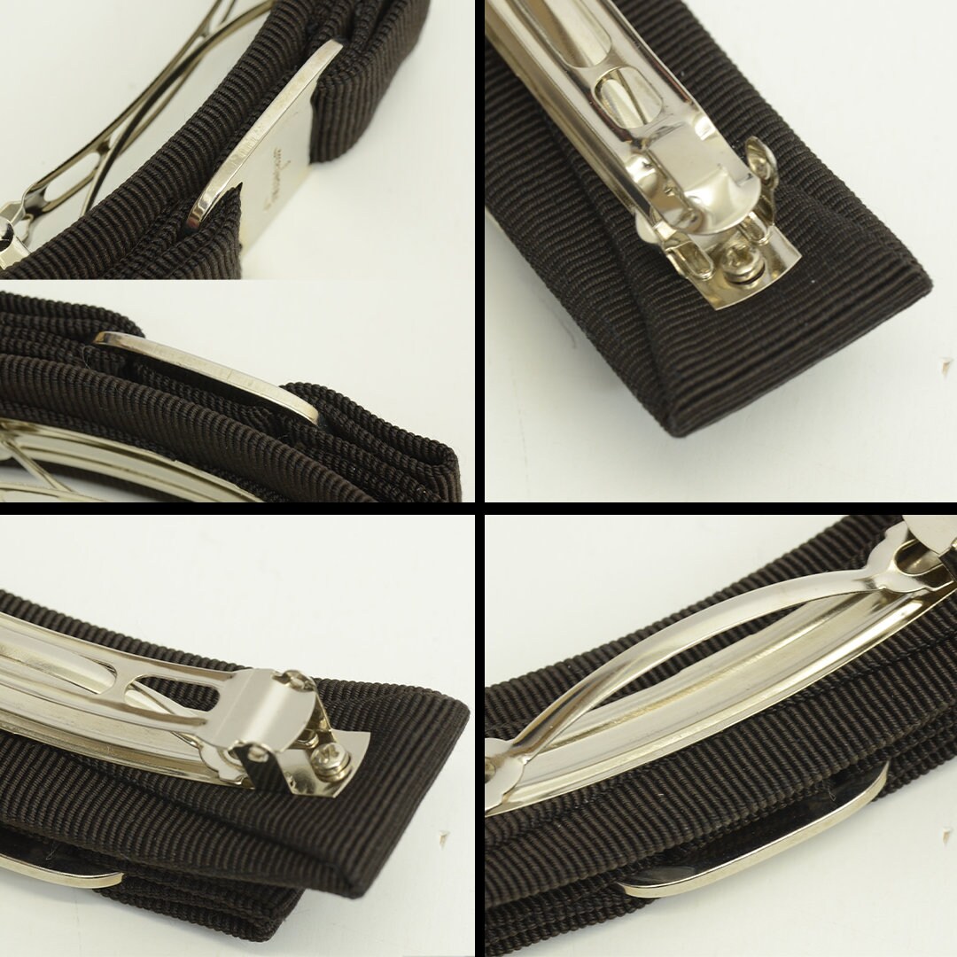 VIP【関税送料無料】希少 FERRAGAMO COTTON HAIR ACCESSORIES Vara Bow hairclip - Women | Ferragamo