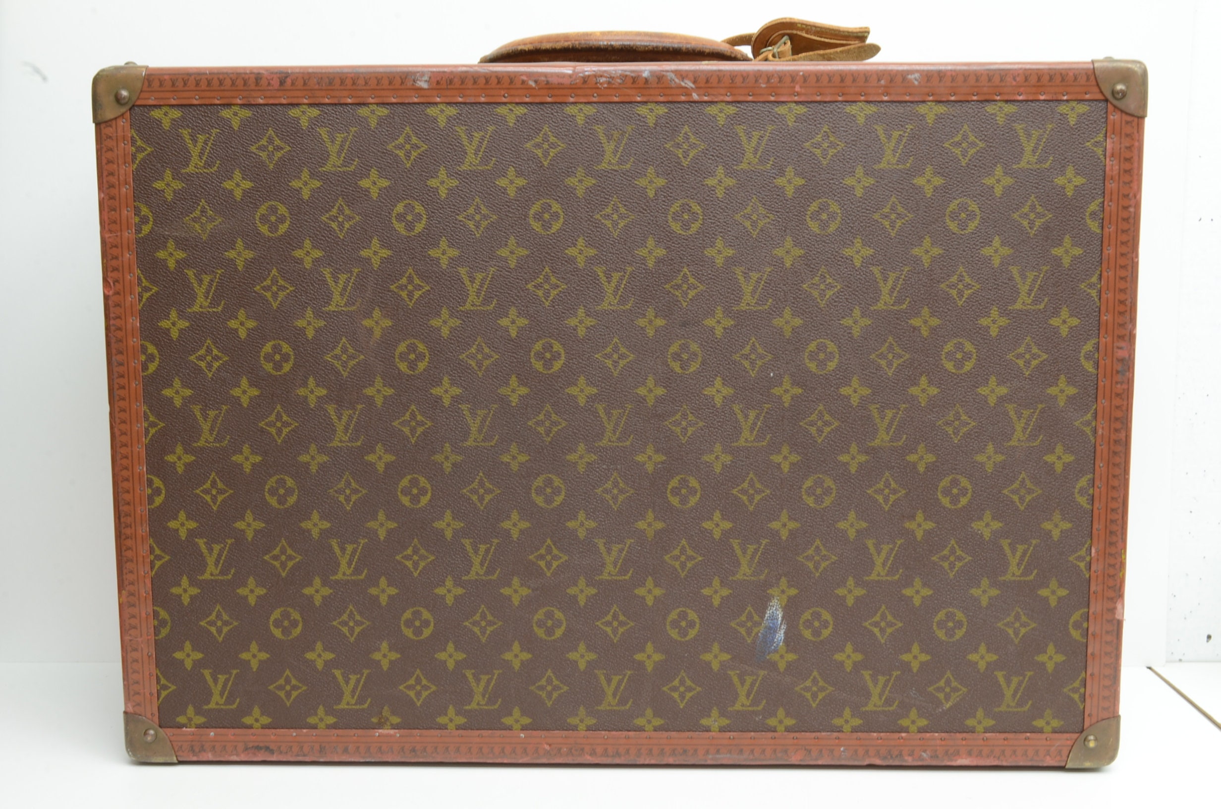 Louis Vuitton Vintage Ebene Monogram Coated Canvas Alzer 60 Gold