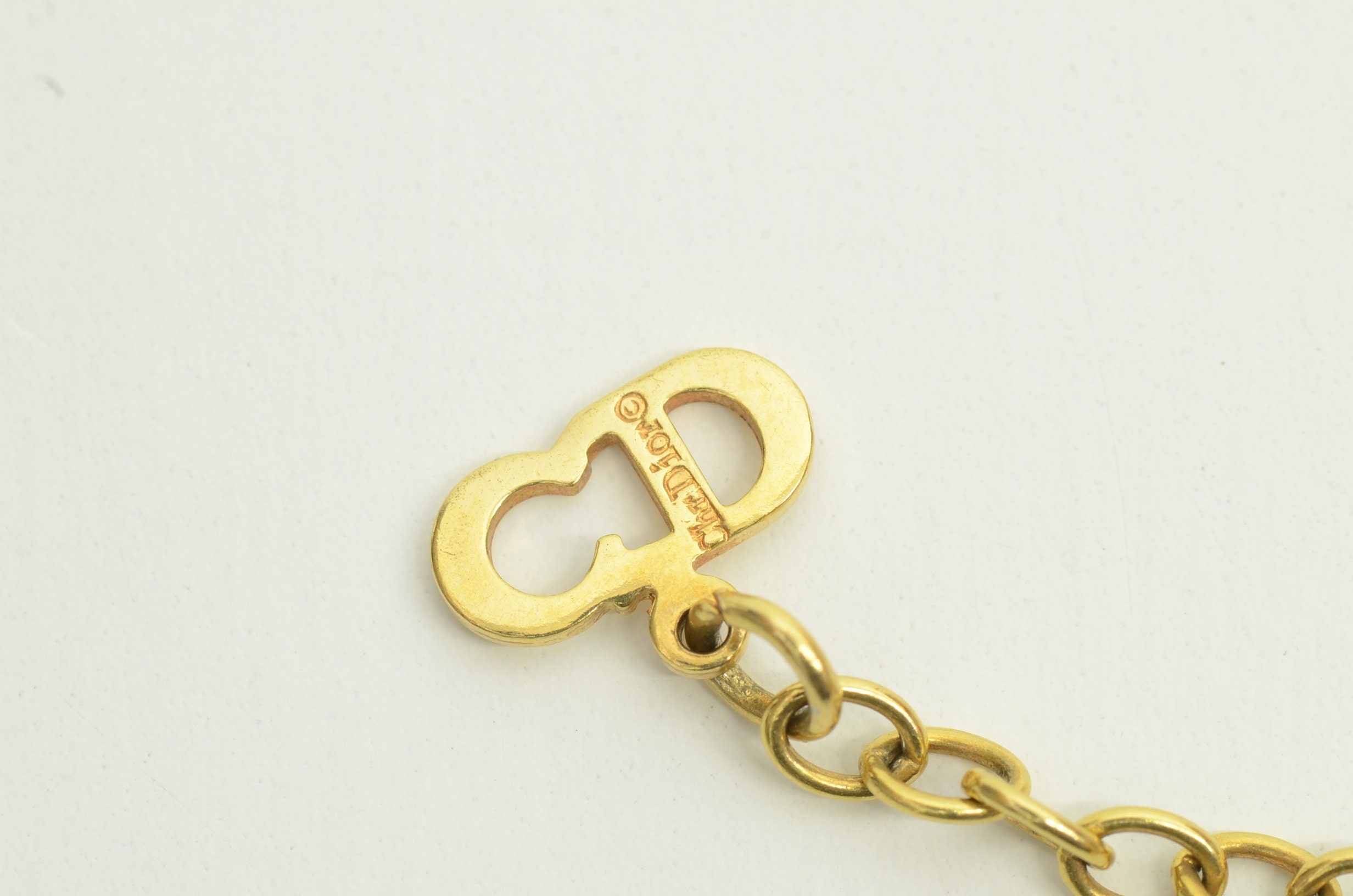 Authentic Christian Dior Necklace CD Logo Signature GP