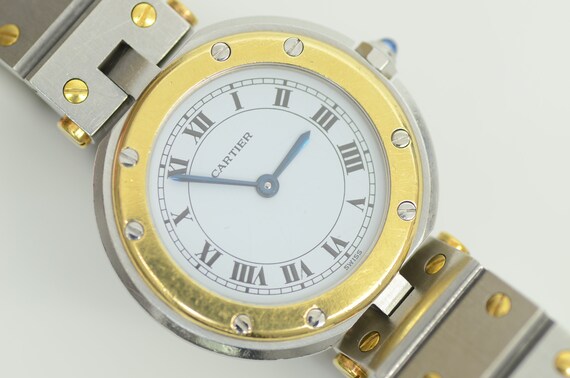 Authentic Santos De Cartier Watch Round 