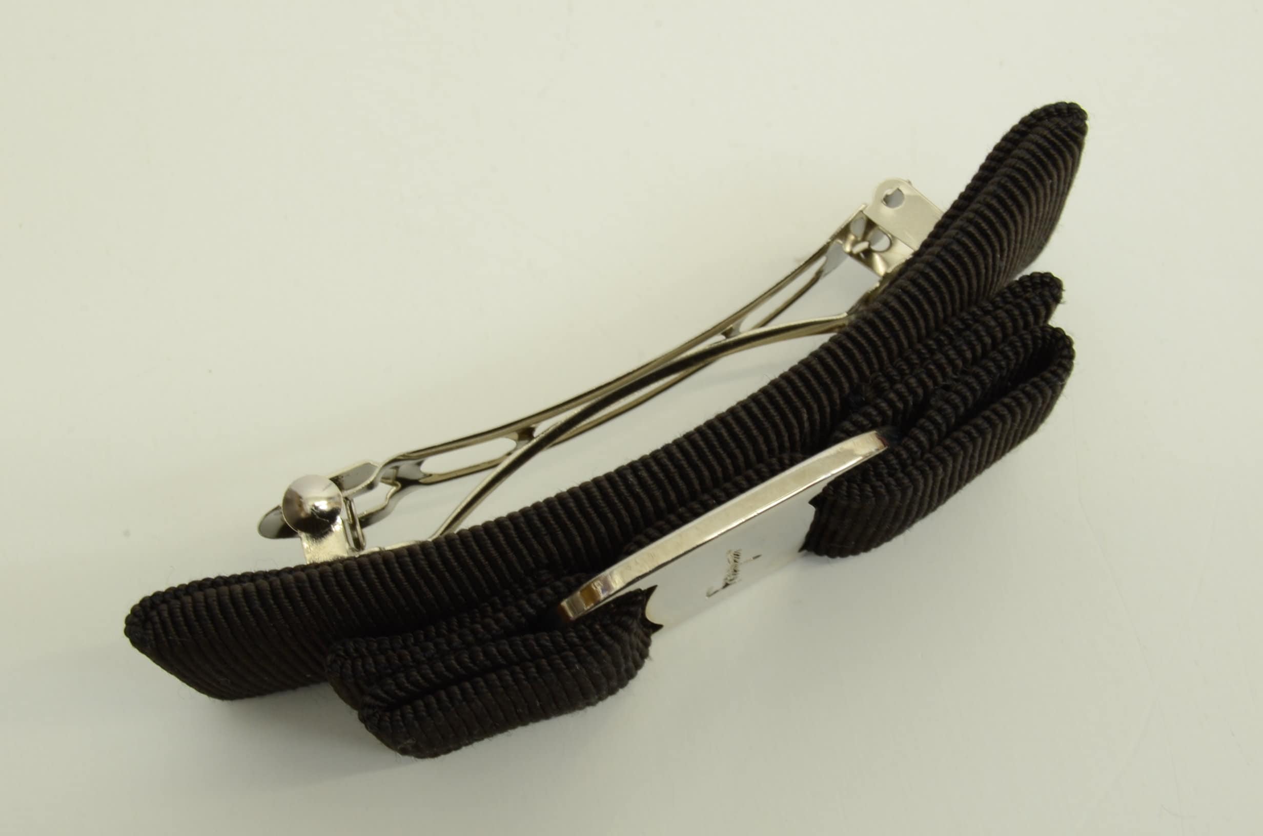 Authentic Salvatore Ferragamo Hair Clip SP Buckle Logo Black