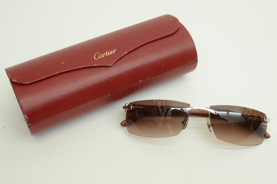Cartier CT0062S 72 Brown & Gold Shiny Sunglasses | Sunglass Hut Australia