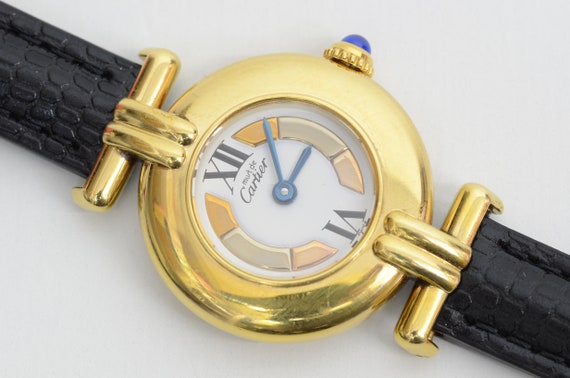 Cartier トリニティSM Authentic Cartier Trinity Vermeil 23mm Watch GP Sterling