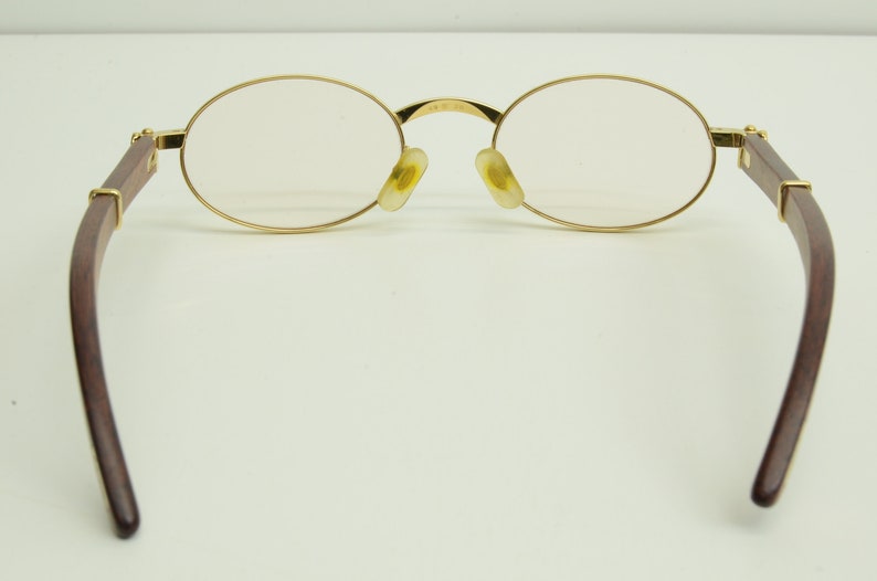 Authentic Cartier Sunglasses Sicier 49 20 135b Bubinga Wood GP Gold Glasses 1p3816 image 10