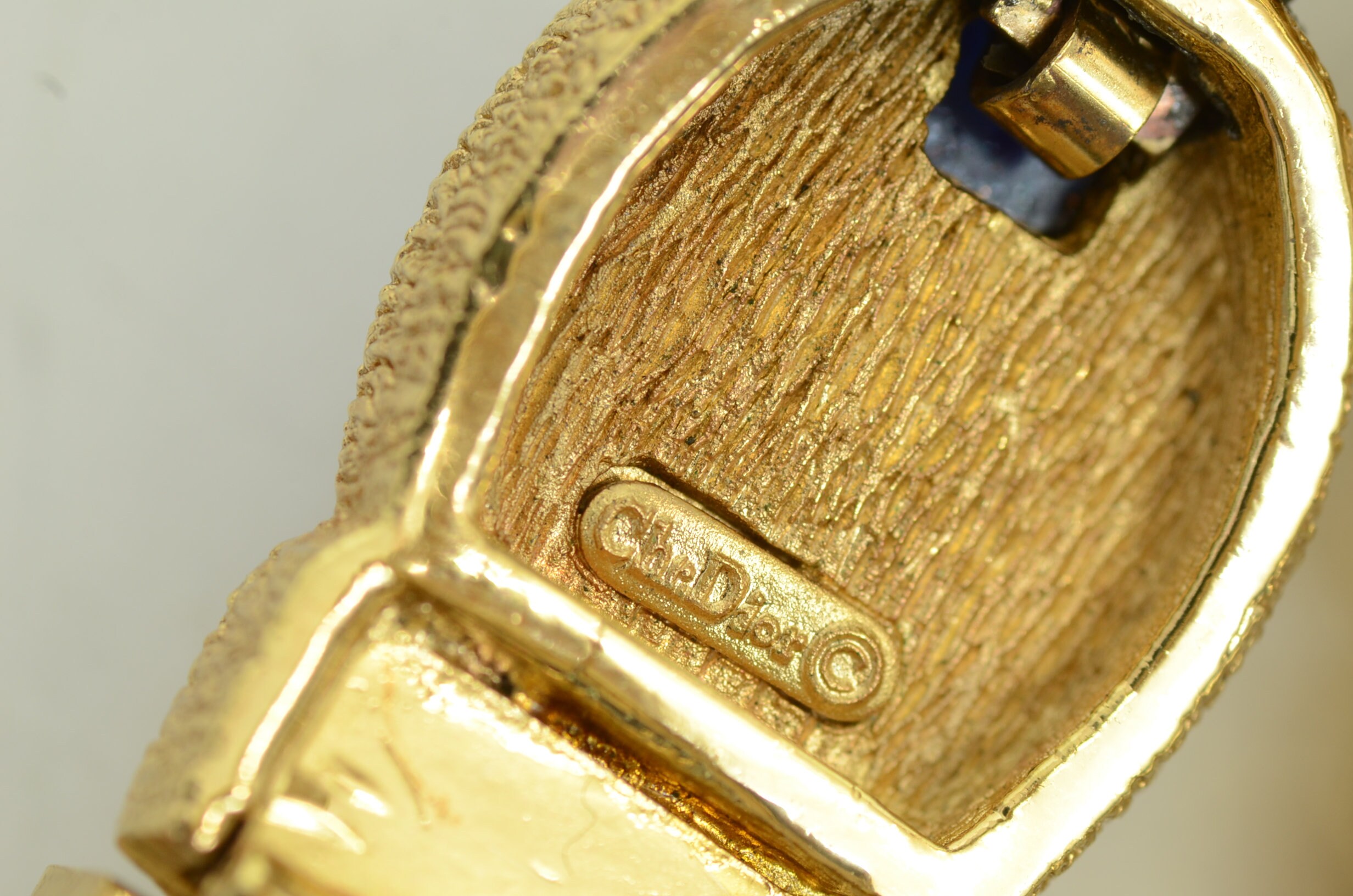 Authentic Christian Dior Bracelet Gold Plated Rhinestone Lapis Etsy