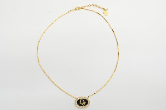Dior☆ Brass Necklace With Logo Monogram CD Dior Gold Brass Necklace | Monogram Paris