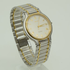 Authentic Seiko Dolce Watch GP Roman Numeral 32mm SS Steel Link Band Wristwatch 1p5022
