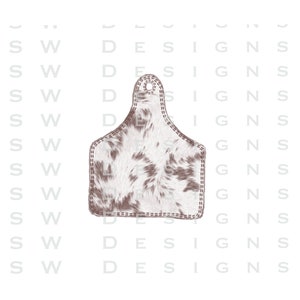 Cowhide Cowtag BROWN PNG