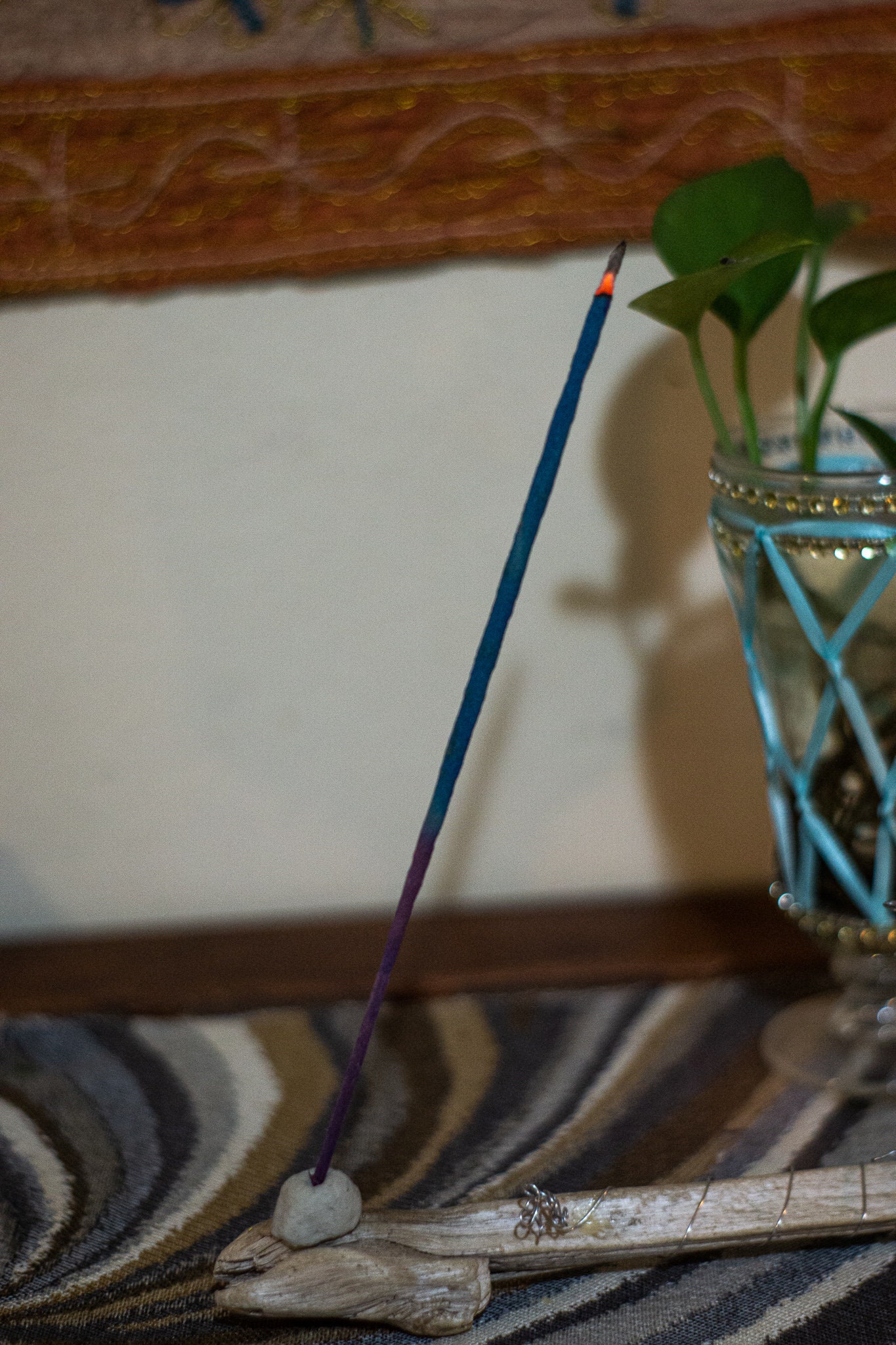 Homemade trunk sage holder with wire flower tree Etsy