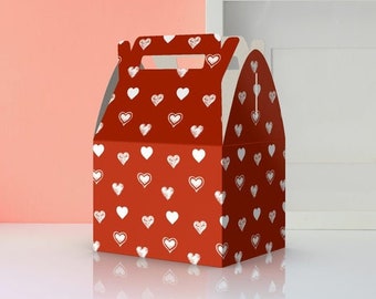 Valentine's Day Hearts Favor Gift Box