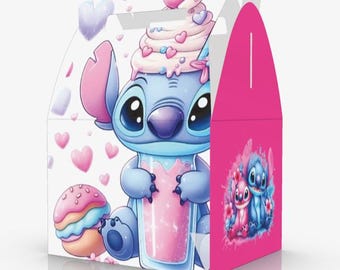 Stitch Party Theme, Favor Box