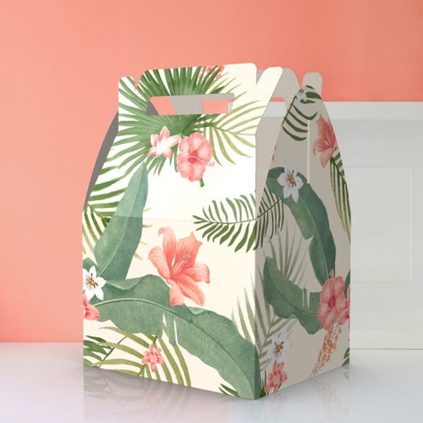 Hawaiian Flowers Gift Favor Box