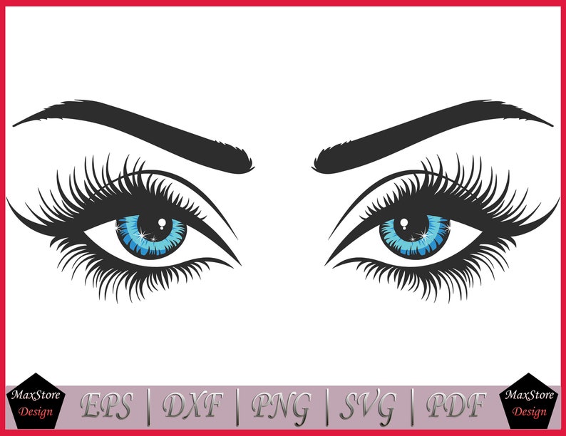 Download Clip Art Eyebrows Svg Instant Download Woman Eyelashes Svg And Png File Makeup Svg Eyelashes Svg File Art Collectibles