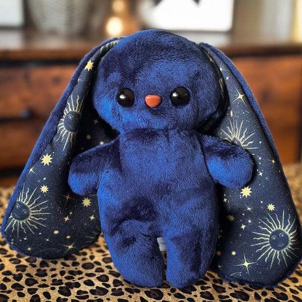 Bunny rabbit plush sun and moon  7.5 inch stuffed animal