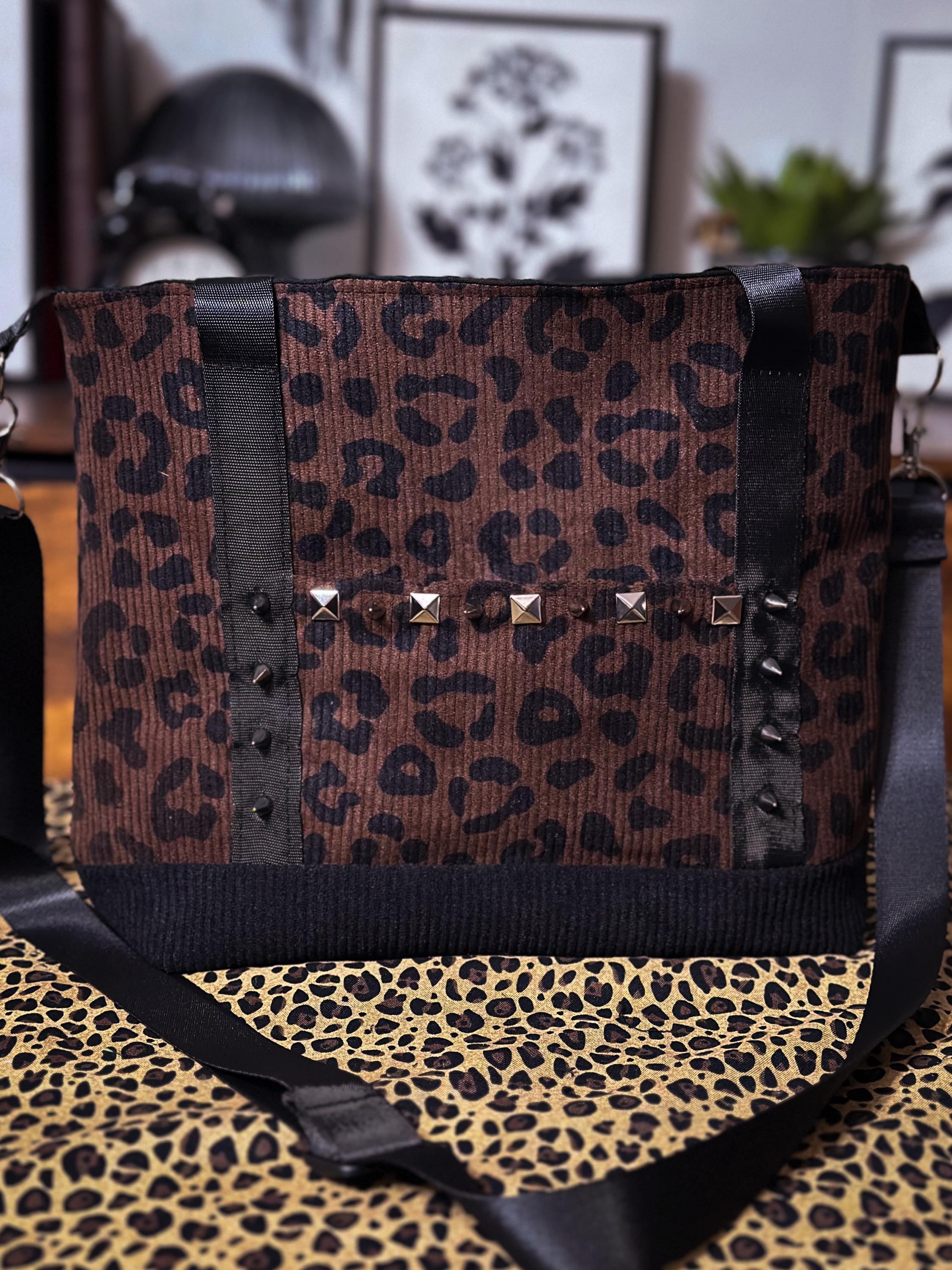 Leopard Corduroy Tote Bag - Etsy