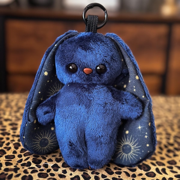 90s sun and moon bunny keychain/ bag charm