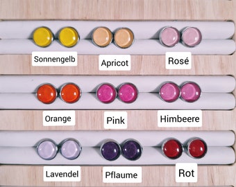 Ohrringe bunt, Ohrstecker Farben, Edelstahl Ohrringe neon, Geschenk Weihnachten Schmuck, bunte Ohrringe, Geschenk Geburtstag beste Freundin