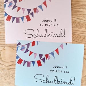 Postkarte "Schulkind", Karte zur Einschulung, Postkarte Schulbeginn, Kartengruß Schulkind, Karte Schule, Geschenk zur Einschulung