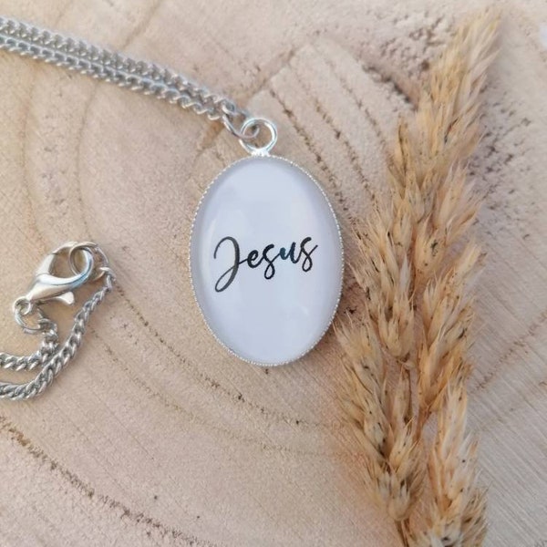 Jesus Kette, Geschenk Ermutigung, Statement Kette, Geschenk Konfirmation, Geschenk Weihnachten, Christlicher Schmuck