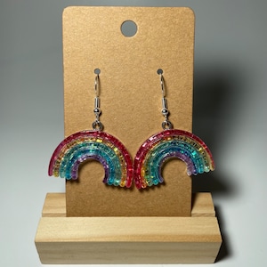 Glitter Rainbow Earrings