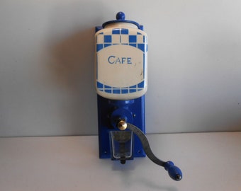 Vintage wandmontierte Kaffeemühle Peugeot / Sarreguemines 30er Jahre / Kaffeemühle Mühle Kaffeemühle