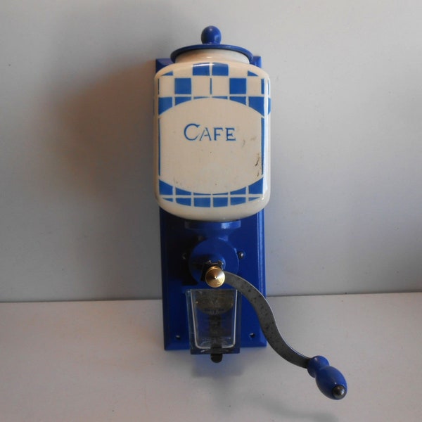 Vintage wall-mounted coffee grinder Peugeot / Sarreguemines 30's / coffee grinder mill Kaffeemühle