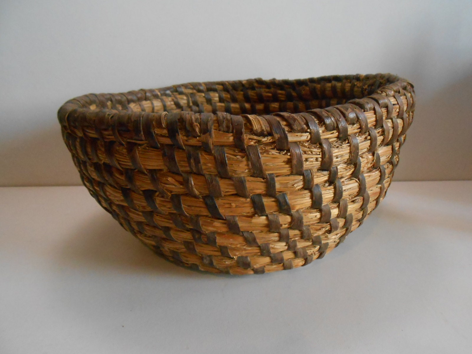 Corbeille en Osier Vintage 60's/Wicker Basket