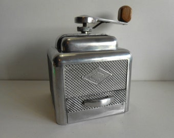 Vintage Aluminium Kaffeemühle Moulux 50er Jahre / Kaffeemühle Mühle Kaffeemühle