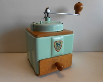 Vintage Peugeot 50er Jahre Kaffeemühle hellgrün (Jade) / Kaffeemühle Mühle Kaffeemühle