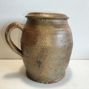 Old glazed stoneware pot / Antique stoneware pot / no confit pot