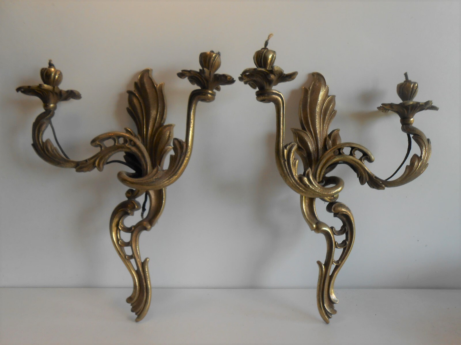 Appliques Murale Bronze Feuilles d'acanthes Style Louis Xv/Wall Light