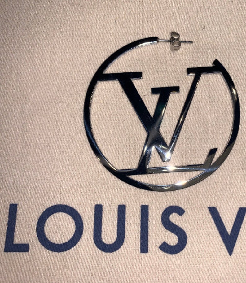 Louis Vuitton Hoop Earring Sterling Silver Etsy