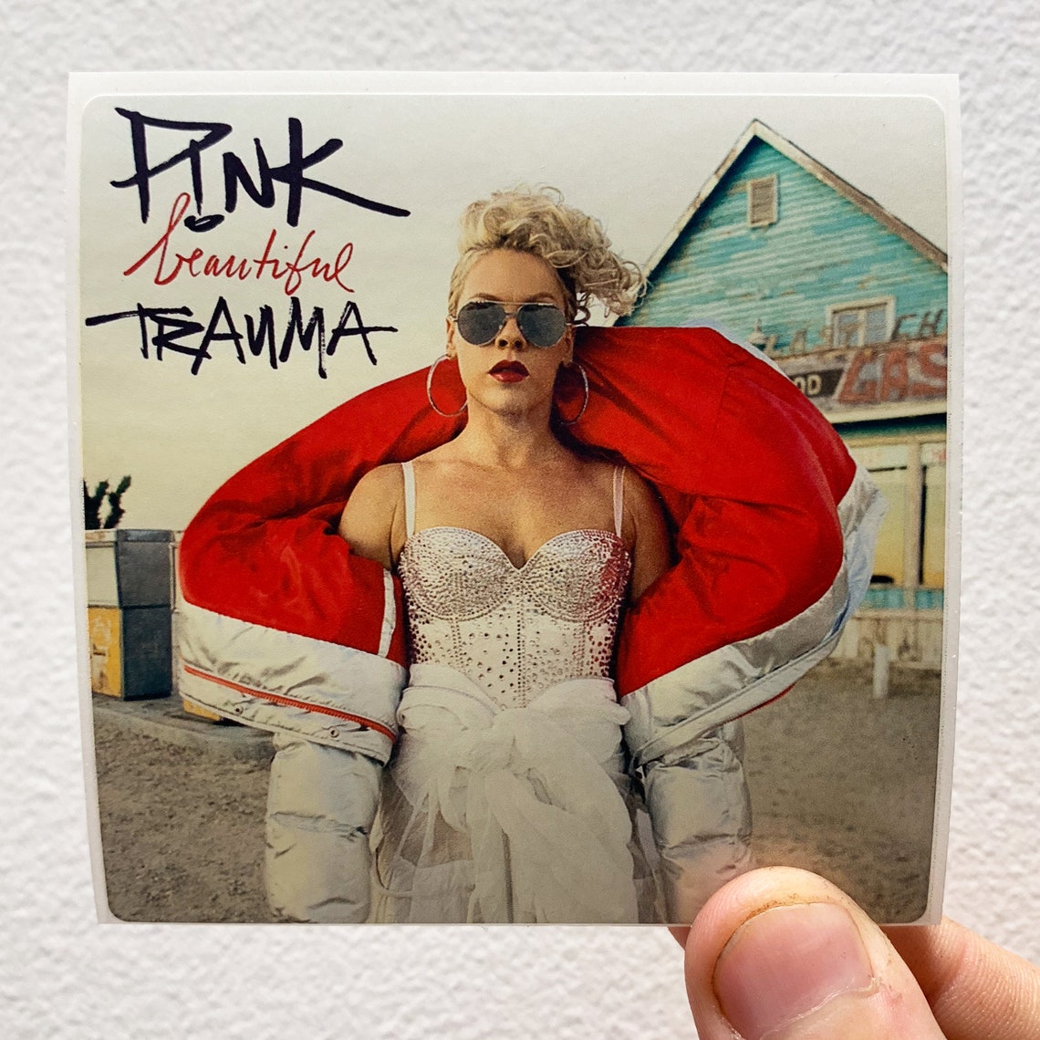 Pink Beautiful Trauma 3 x 3 Album Cover Sticker | Etsy